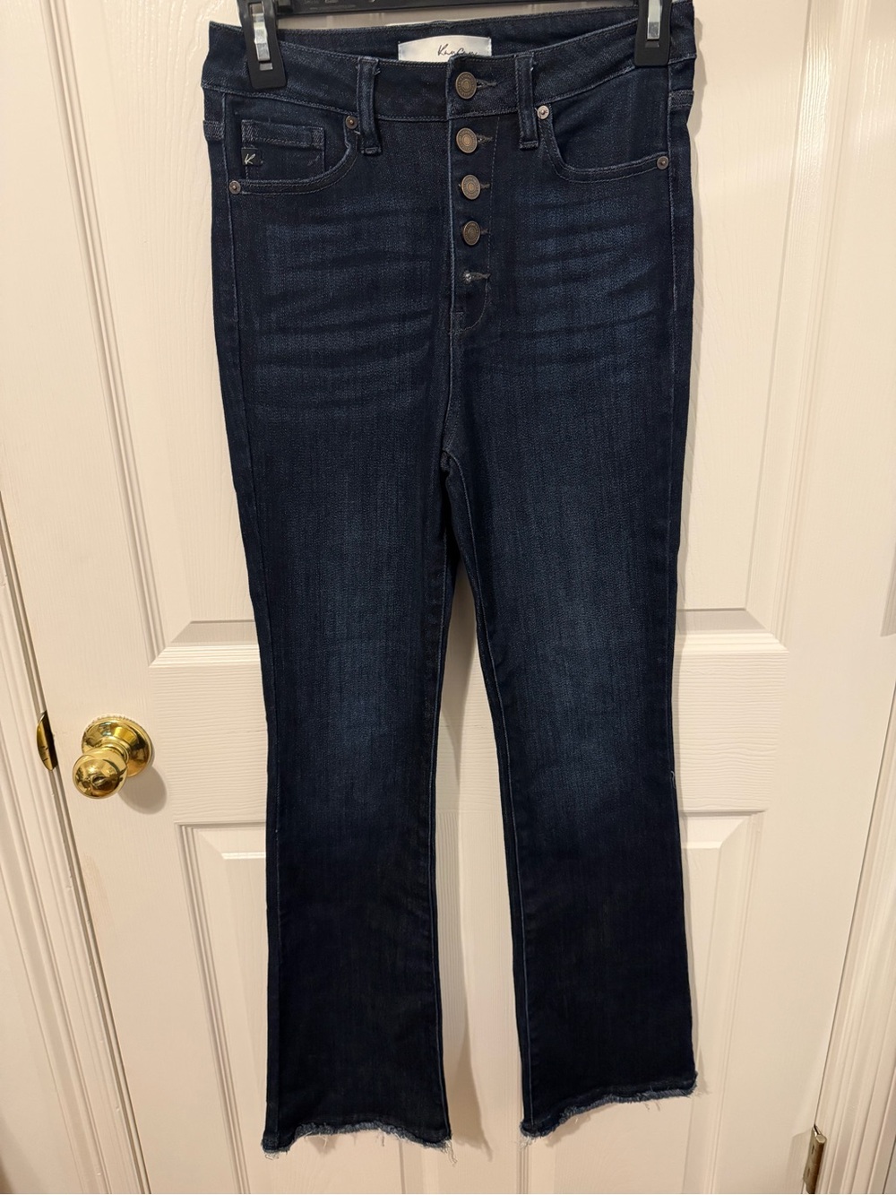 KanCan Dark Blue High-Rise Button-Fly Flare Jeans size 5/26